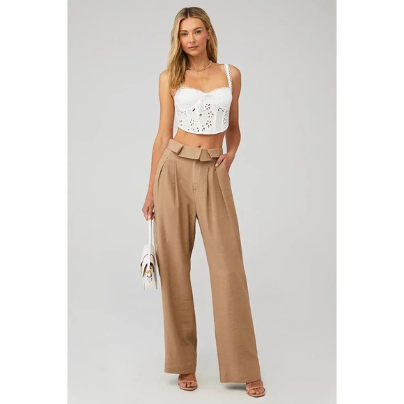 NONChalant Label Radford Pant in Camel Small Womens Wide Leg Trousers - Picture 16 of 16